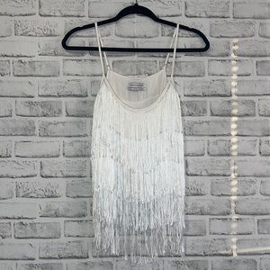 Urban Outfitters, Women's White Fringe Top | Size: Small